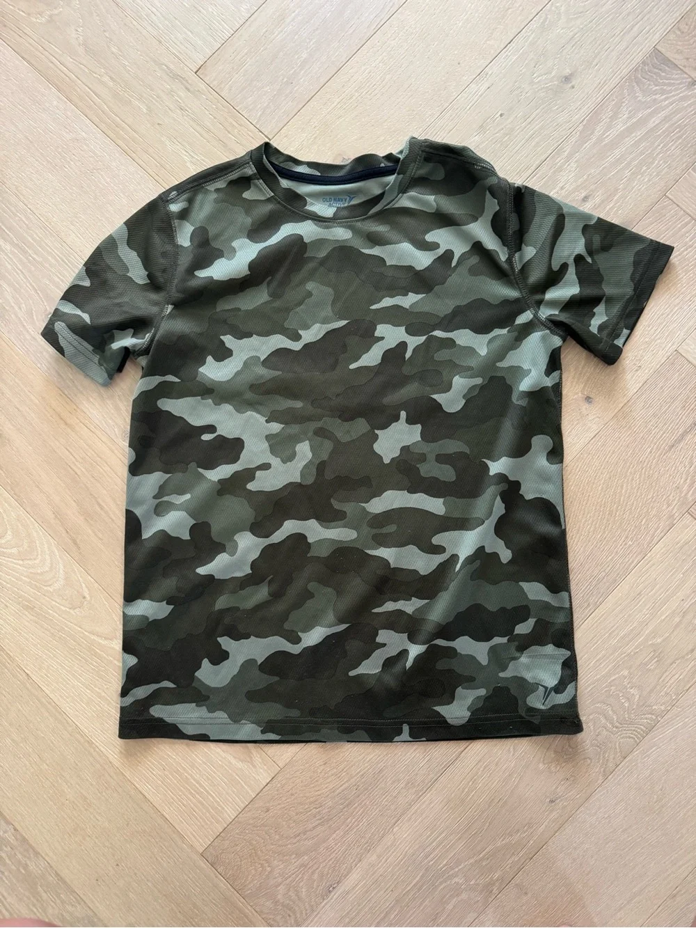 Boy's Camo Short Sleeve T-Shirt - Olive Green